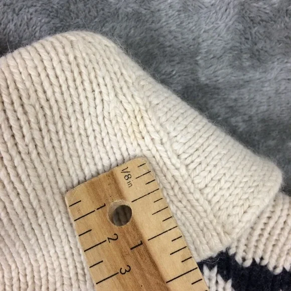 Polo Ralph Lauren Shawl Collar Sweater Mens L Reindeer Nordic Fair Isle Angora - Picture 14 of 15